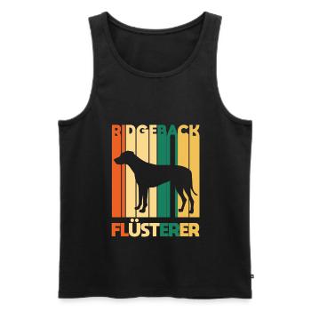 Rhodesian Ridgeback - Männer Premium Bio Tank Top - Schwarz - Vorne - Michal (187cm)