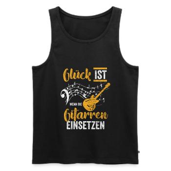 Gitarre Musiker - Männer Premium Bio Tank Top - Schwarz - Vorne - Michal (187cm)