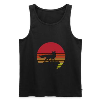 Fuchs - Männer Premium Bio Tank Top - Schwarz - Vorne - Michal (187cm)