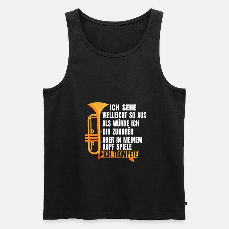 Trompete Trompeter - Männer Premium Bio Tank Top - Schwarz