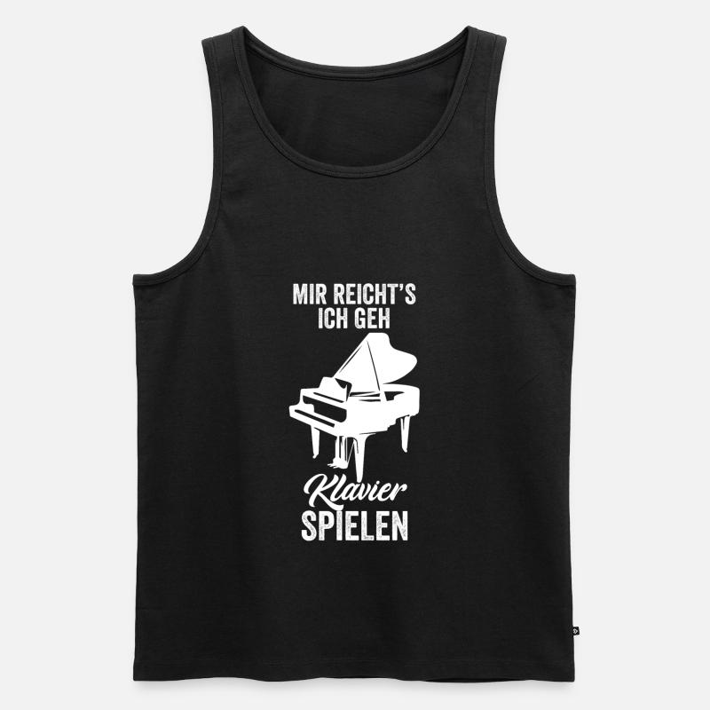 Klavier - Männer Premium Bio Tank Top - Schwarz