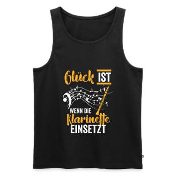 Klarinette Komponist - Männer Premium Bio Tank Top - Schwarz - Vorne - AI Model Male 178 light (178cm)