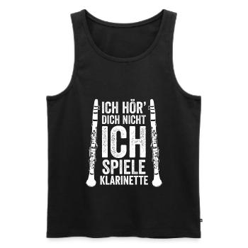 Klarinette - Männer Premium Bio Tank Top - Schwarz - Vorne - Michal (187cm)
