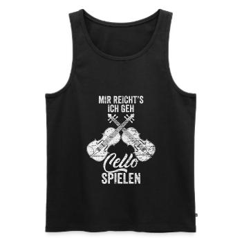 Cello Instrument - Männer Premium Bio Tank Top - Schwarz - Vorne - Michal (187cm)
