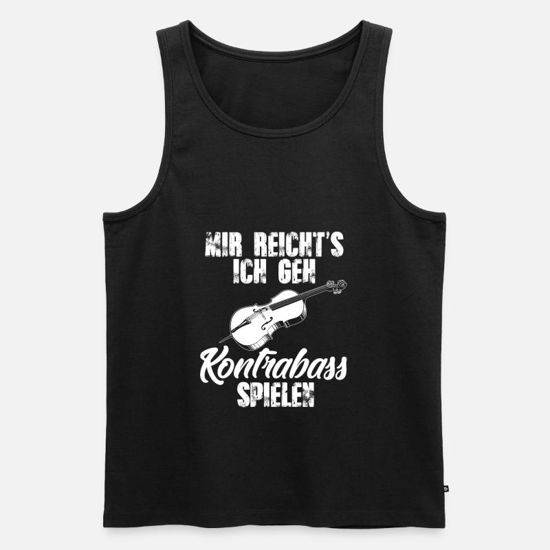 Kontrabass - Männer Premium Bio Tank Top - Schwarz