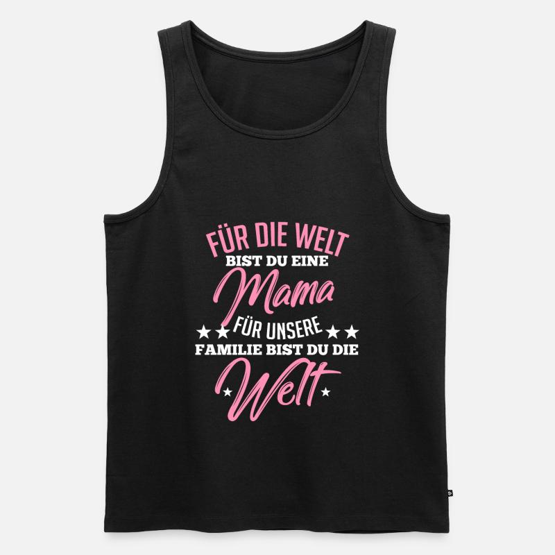Mutter Mama Muttertag Familie - Männer Premium Bio Tank Top - Schwarz