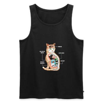 Anatomy cat vet - Men's Premium Organic Tank Top - black - Front - AI Model Male 178 light (178cm)