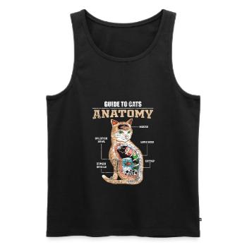 Cats anatomy kittens tomcat domestic kitty - Men's Premium Organic Tank Top - black - Front - AI Model Male 178 light (178cm)
