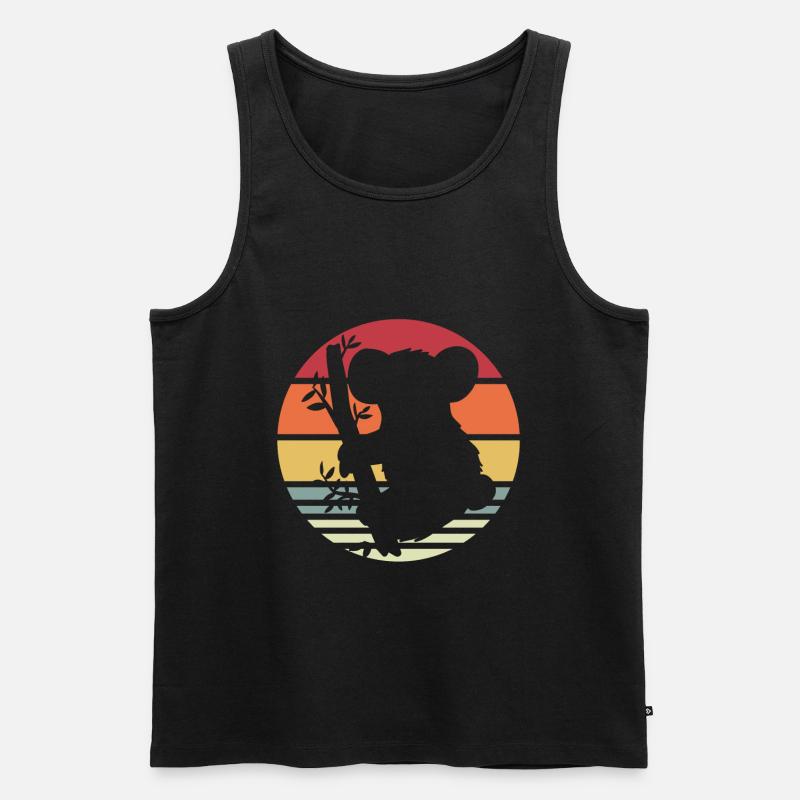 Koala - Männer Premium Bio Tank Top - Schwarz