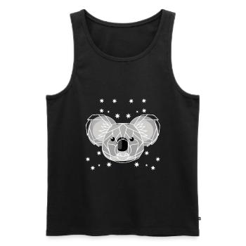 Koala Australie - Débardeur bio Premium Homme - noir - Devant - AI Model Male 178 light (178cm)