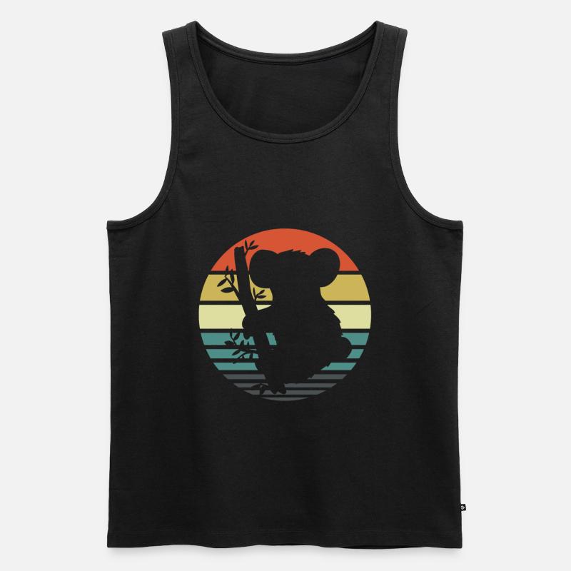 Koala - Männer Premium Bio Tank Top - Schwarz