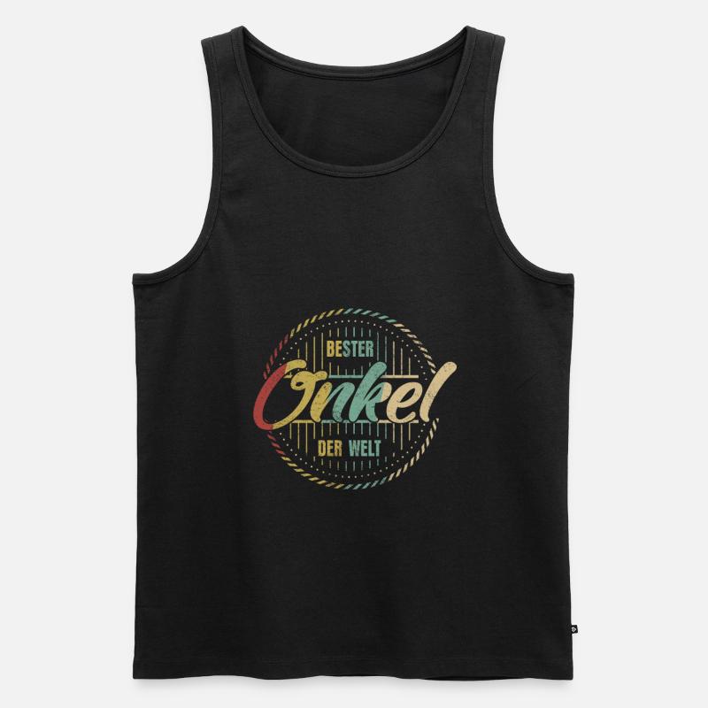 Bester Onkel - Männer Premium Bio Tank Top - Schwarz