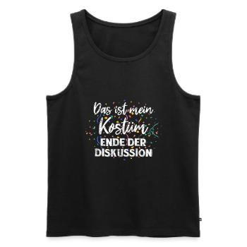 Fasching Karneval Feiern Party Kostüm - Männer Premium Bio Tank Top - Schwarz - Vorne - AI Model Male 178 light (178cm)