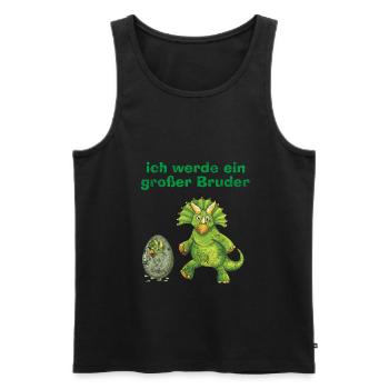 Ich Werde Großer Bruder - Männer Premium Bio Tank Top - Schwarz - Vorne - Michal (187cm)