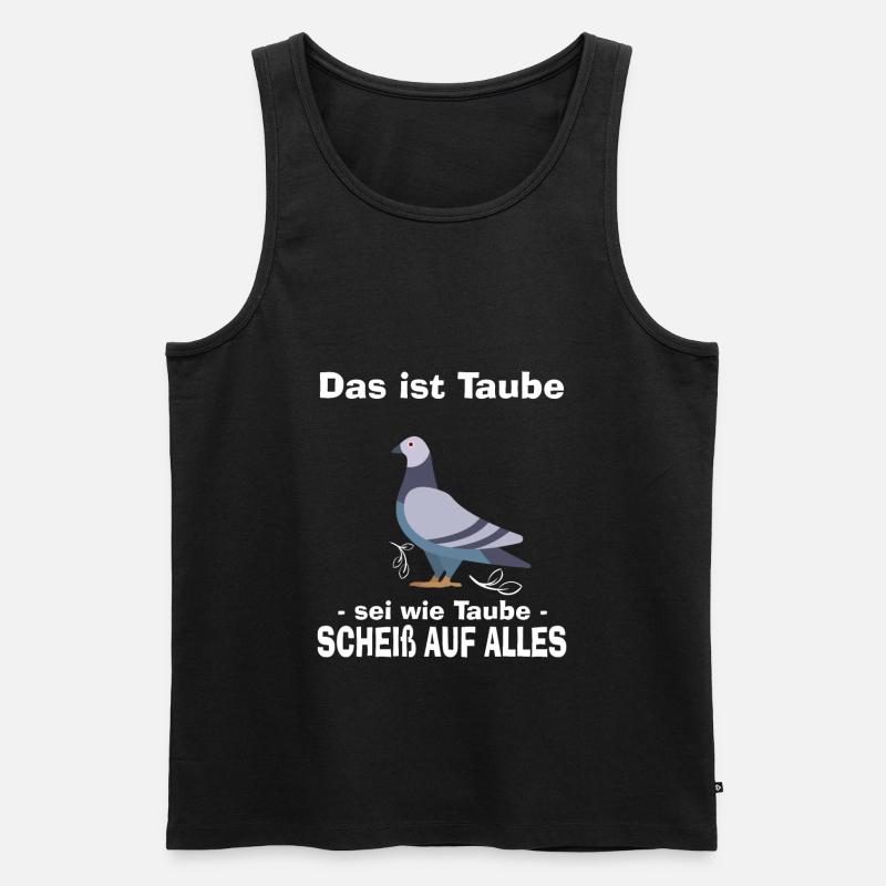 Tauben - Männer Premium Bio Tank Top - Schwarz