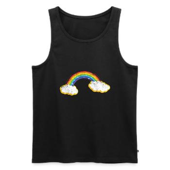 rainbow - Men's Premium Organic Tank Top - black - Front - AI Model Male 178 light (178cm)