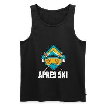 Vacances au ski après ski - Débardeur bio Premium Homme - noir - Devant - Michal (187cm)