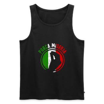Italie Sicilia - Débardeur bio Premium Homme - noir - Devant - Michal (187cm)