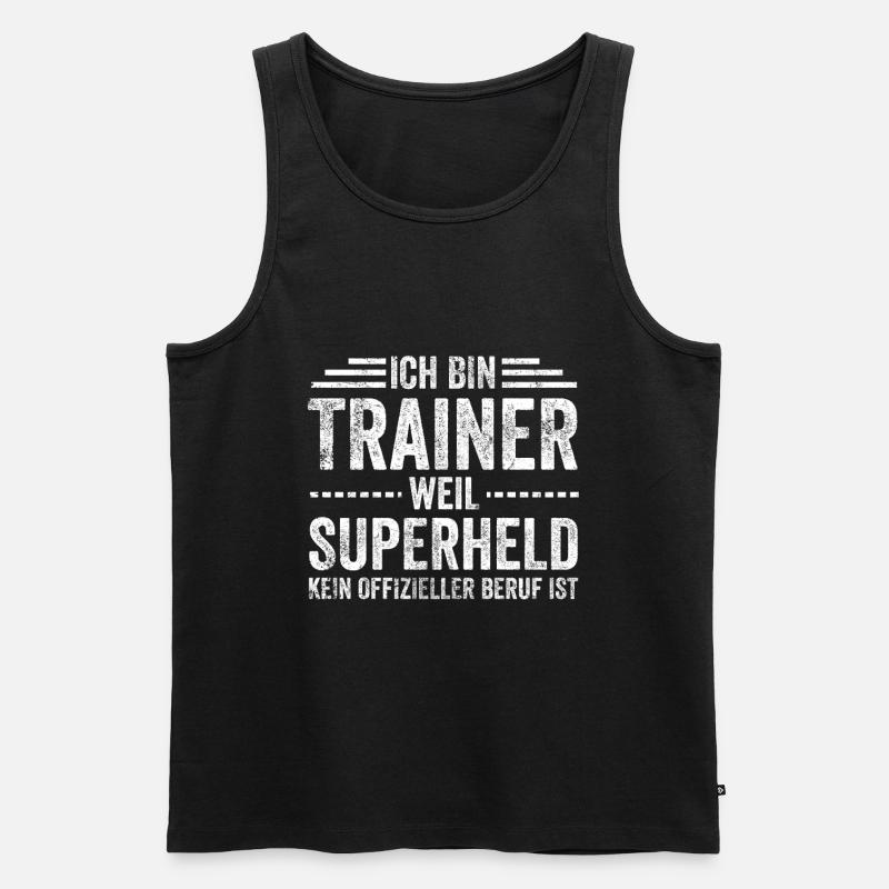 Fußball Trainer - Männer Premium Bio Tank Top - Schwarz