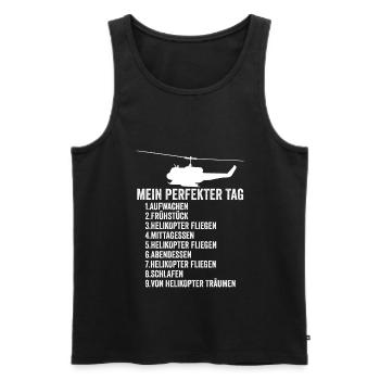 Helikopter Luftfahrt - Männer Premium Bio Tank Top - Schwarz - Vorne - Michal (187cm)
