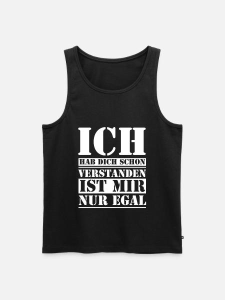Egal ist mir Egal - Männer Premium Bio Tank Top - Schwarz
