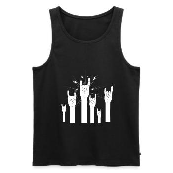 Festival Rock'n Roll French Fork Metal - Débardeur bio Premium Homme - noir - Devant - Michal (187cm)