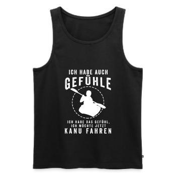 Kanu Wildwasser - Männer Premium Bio Tank Top - Schwarz - Vorne - Michal (187cm)