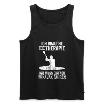 Kajak Kayaking - Männer Premium Bio Tank Top - Schwarz - Vorne - Michal (187cm)