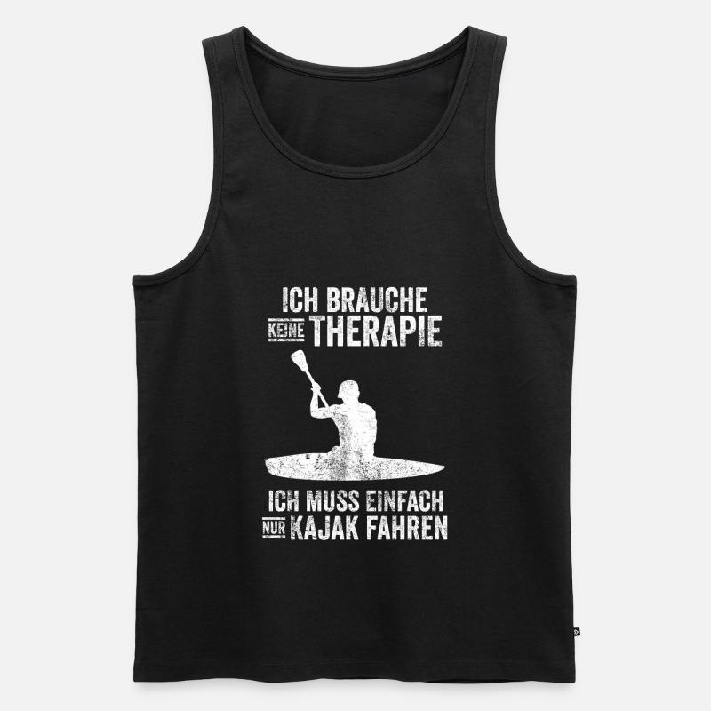 Kajak Kayaking - Männer Premium Bio Tank Top - Schwarz