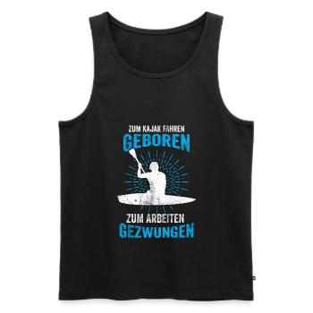 Kajak Kajakboot - Männer Premium Bio Tank Top - Schwarz - Vorne - Michal (187cm)