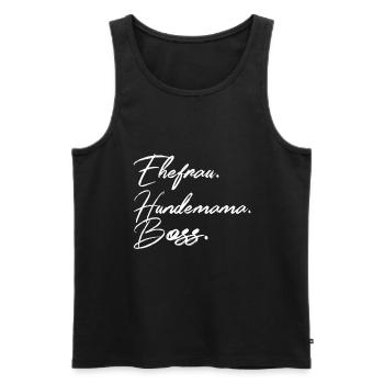 Hundemama Ehefrau Hund Hundemutter Geschenk - Männer Premium Bio Tank Top - Schwarz - Vorne - Michal (187cm)