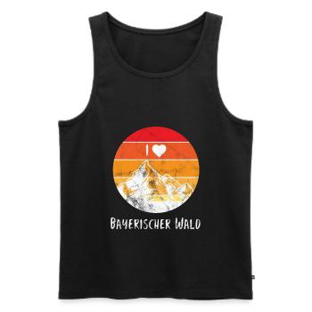 Bayerischer Wald - Lustig bayerisch - Männer Premium Bio Tank Top - Schwarz - Vorne - AI Model Male 178 light (178cm)