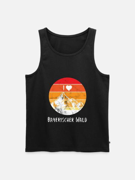 Bayerischer Wald - Lustig bayerisch - Männer Premium Bio Tank Top - Schwarz