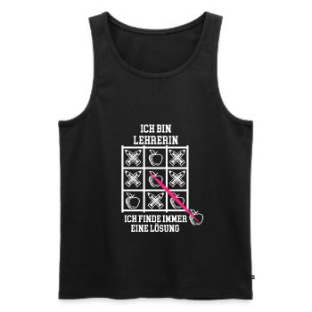 Lehrerin Pädagogin - Männer Premium Bio Tank Top - Schwarz - Vorne - Michal (187cm)