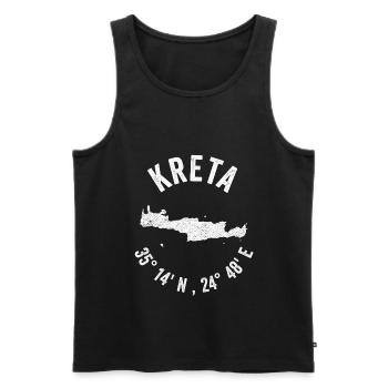 Griechenland Kreta Insel Urlaub Reise Tourist - Männer Premium Bio Tank Top - Schwarz - Vorne - AI Model Male 178 light (178cm)