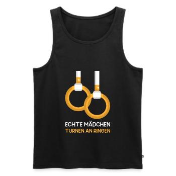 Turnen Ringe Pauschenpferd Geräteturnen Zubehör - Männer Premium Bio Tank Top - Schwarz - Vorne - AI Model Male 178 light (178cm)