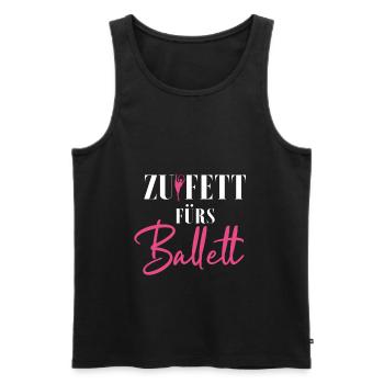 Zu Fett Fürs Ballett | Ballett Tänzer Ballerina - Männer Premium Bio Tank Top - Schwarz - Vorne - Michal (187cm)