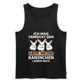 Hase Häschen Kaninchen Karnickel Lustige Sprüche - Männer Premium Bio Tank Top - Schwarz - Vorne - Michal (187cm)