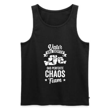 Vater und Tochter das perfekte Chaos Team - Männer Premium Bio Tank Top - Schwarz - Vorne - AI Model Male 178 light (178cm)