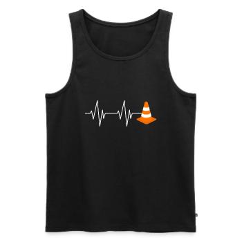 Slalom Motorsport Auto Clubsport - Männer Premium Bio Tank Top - Schwarz - Vorne - AI Model Male 178 light (178cm)