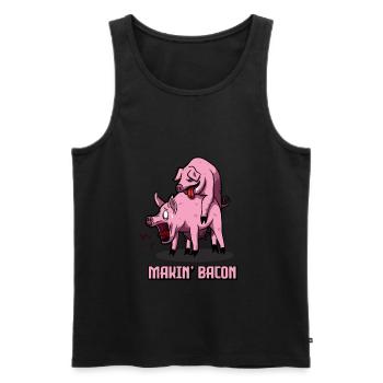 Makin Bacon | Bacon lovers for bacon fans - Men's Premium Organic Tank Top - black - Front - AI Model Male 178 light (178cm)