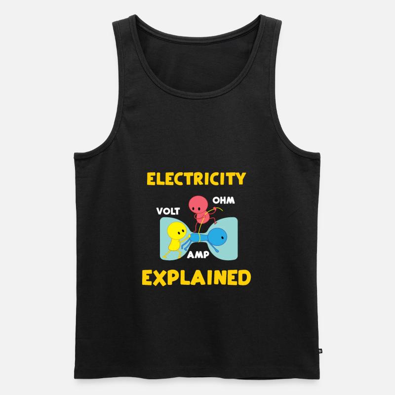 Electricity Explained | for electronics technicians - Men's Premium Organic Tank Top - black