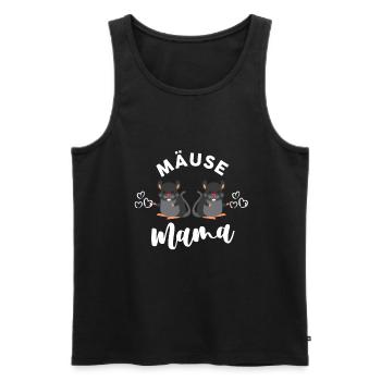 Maus Mama Mutter Muttertag Hausmaus Geschenk - Männer Premium Bio Tank Top - Schwarz - Vorne - Michal (187cm)