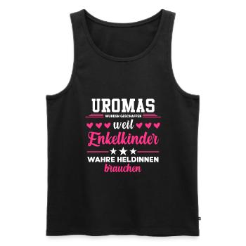 Uroma Heldin Urgroßmutter Oma Geschenke - Männer Premium Bio Tank Top - Schwarz - Vorne - Michal (187cm)