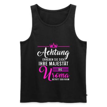 Urgroßmutter Uroma Geschenke - Männer Premium Bio Tank Top - Schwarz - Vorne - AI Model Male 178 light (178cm)