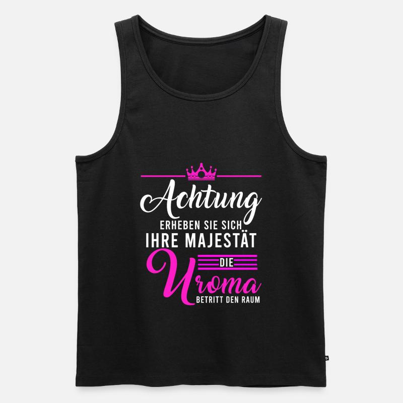 Urgroßmutter Uroma Geschenke - Männer Premium Bio Tank Top - Schwarz