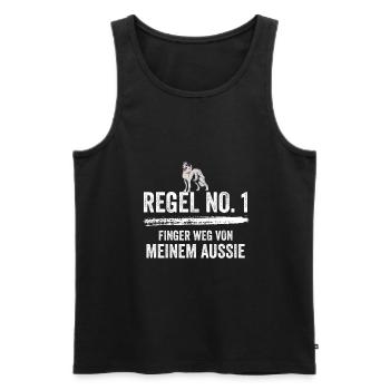 Australian Shepherd Hund Aussie Hundebesitzer Gesc - Männer Premium Bio Tank Top - Schwarz - Vorne - Michal (187cm)