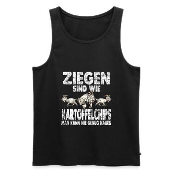 Ziege Lamm Zioegenbock Steinbock Bauer Landwirt Ge - Männer Premium Bio Tank Top - Schwarz - Vorne - Michal (187cm)