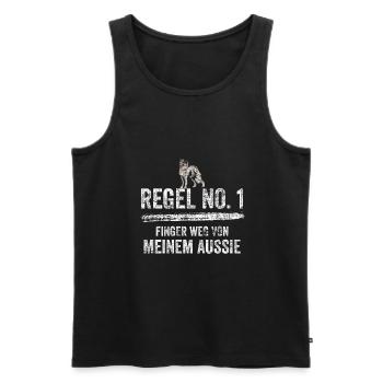 Australian Shepherd Hund Aussie Hundebesitzer Gesc - Männer Premium Bio Tank Top - Schwarz - Vorne - Michal (187cm)