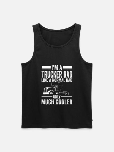Trucker Dad Truck Driver Dad Father's Day Gift - Herre Premium økologisk tanktop - sort